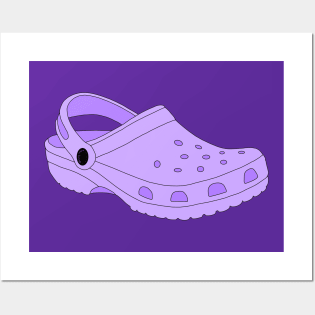 Purple Crocs Shoe Wall Art by Gold Star Creative